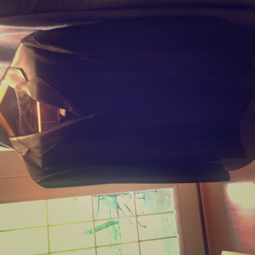 Black coach leather coat